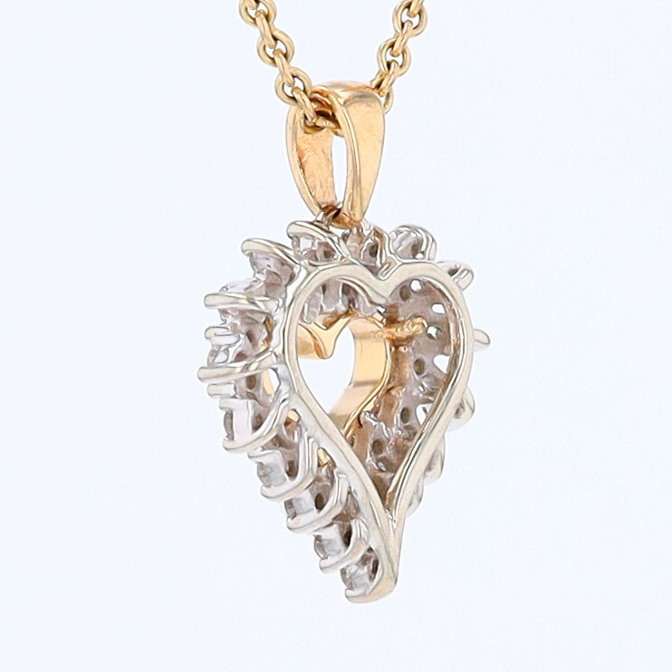 Yellow Gold Diamond Heart Pendant