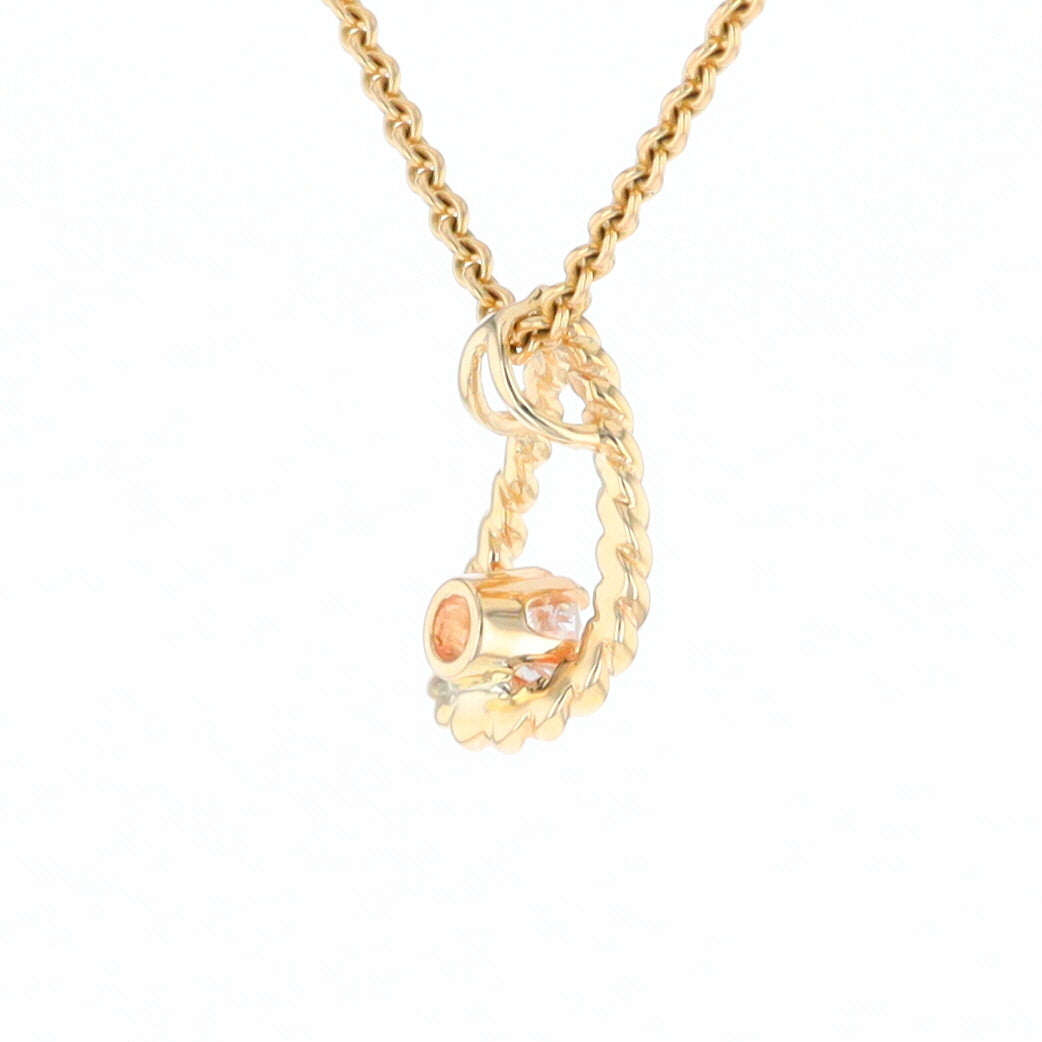 Solitaire Diamond Pear-shaped Rope Pendant