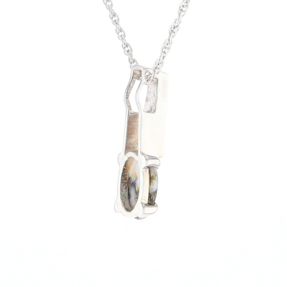 Gold Quartz Cabochon Pendant