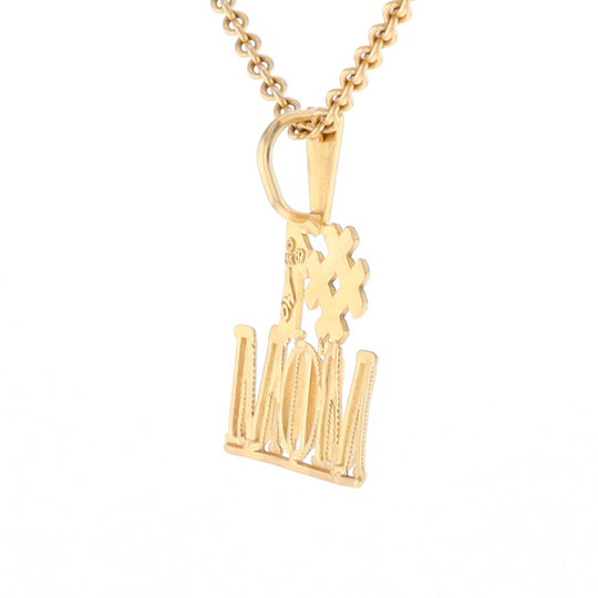 Yellow Gold #1 Mom Pendant