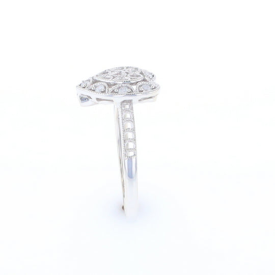 Open Heart Filigree Ring