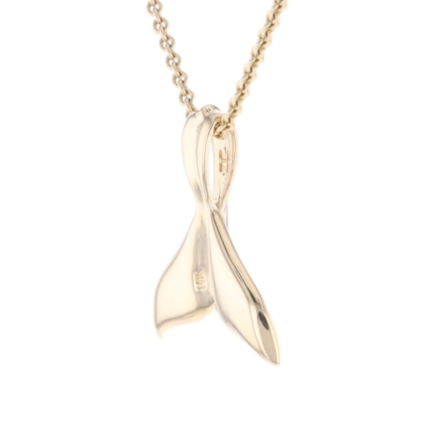 Whale Tail Gold Nugget Pendant
