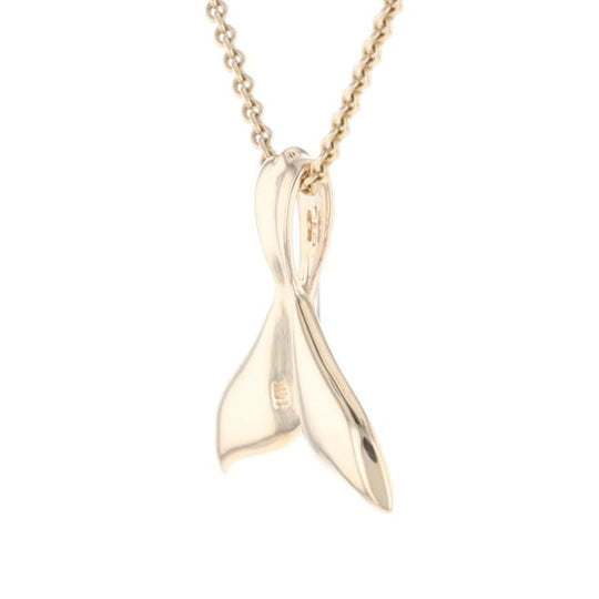 Whale Tail Gold Nugget Pendant