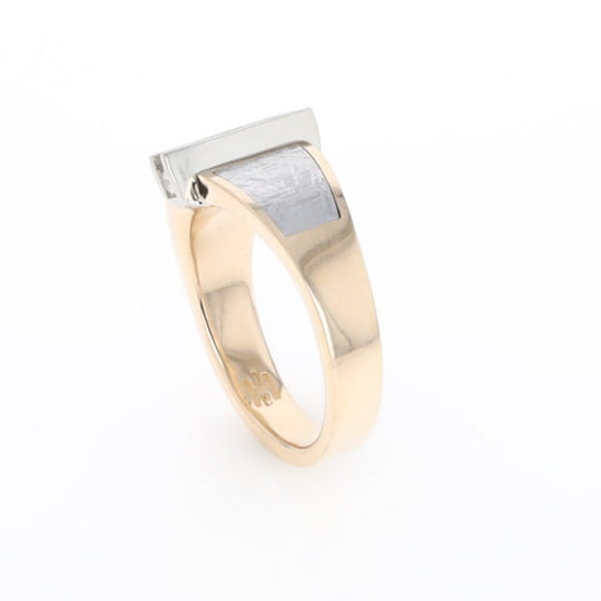 Meteorite Ring Double Sided Inlaid Design with .23ctw Diamonds