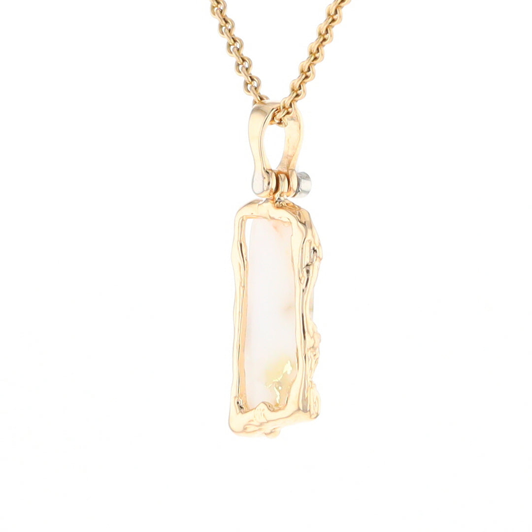 Gold Quartz Freeform Pendant  (G2)