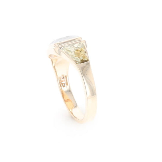 Meteorite & Gold Nugget Ring