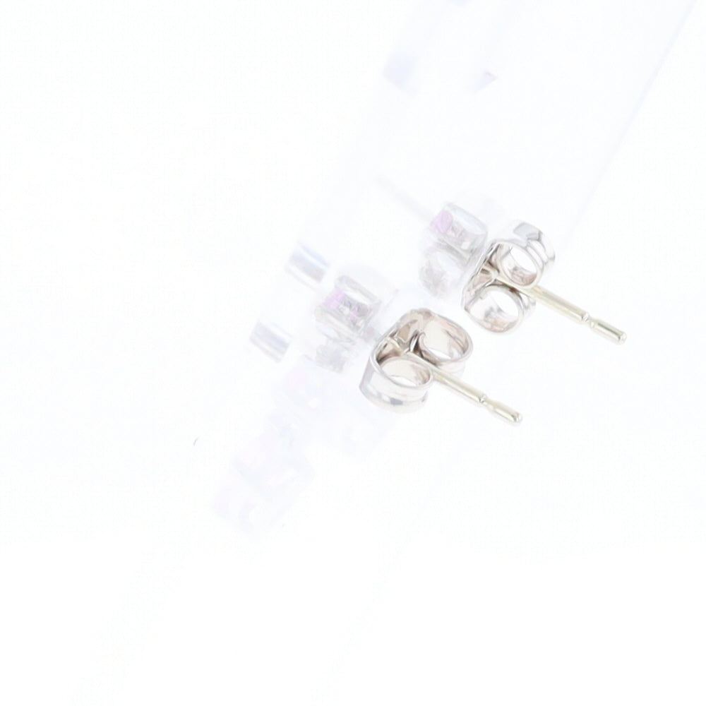 Synthetic Pink Sapphire Dangle Heart Earrings