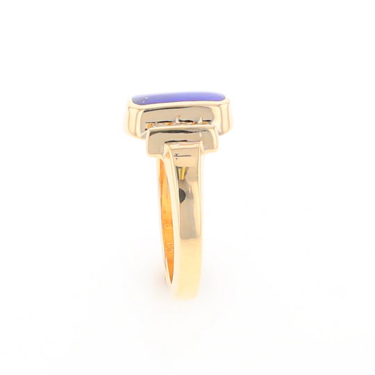 Lapis 0.24ctw Diamond Ring