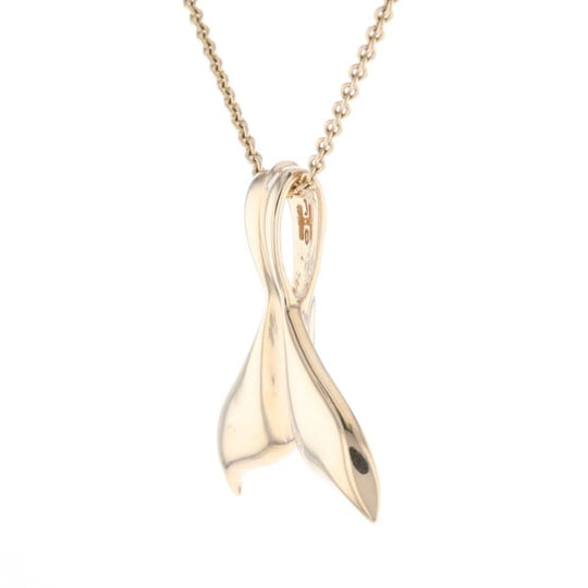 Whale Tail Necklaces Natural Gold Quartz and Nuggets Inlaid Pendant