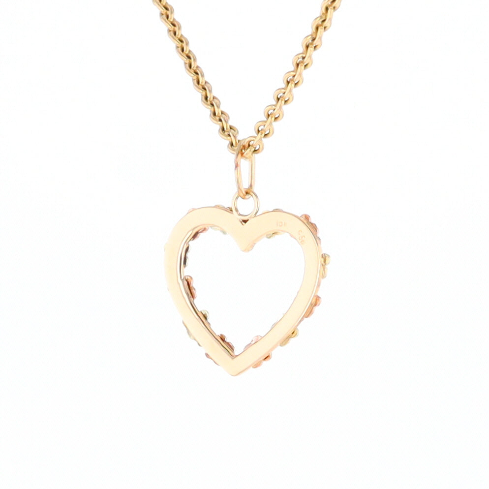 Black Hills Gold Heart Leaf Pendant