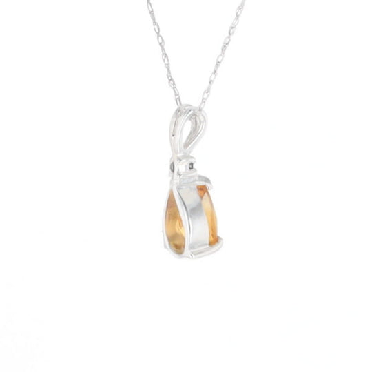 Citrine Pear Pendant