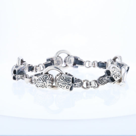 Silver Skull Bracelet