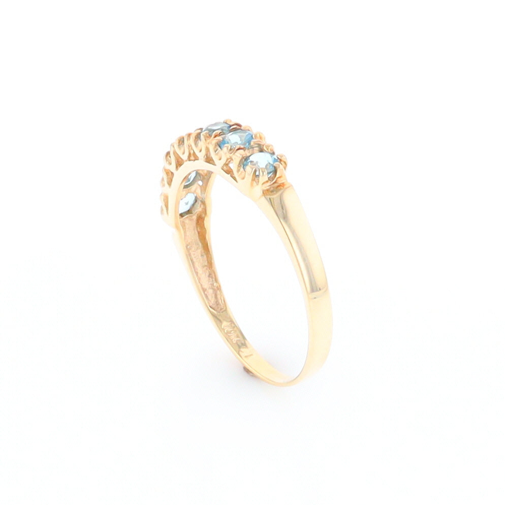 Round Blue Topaz Band