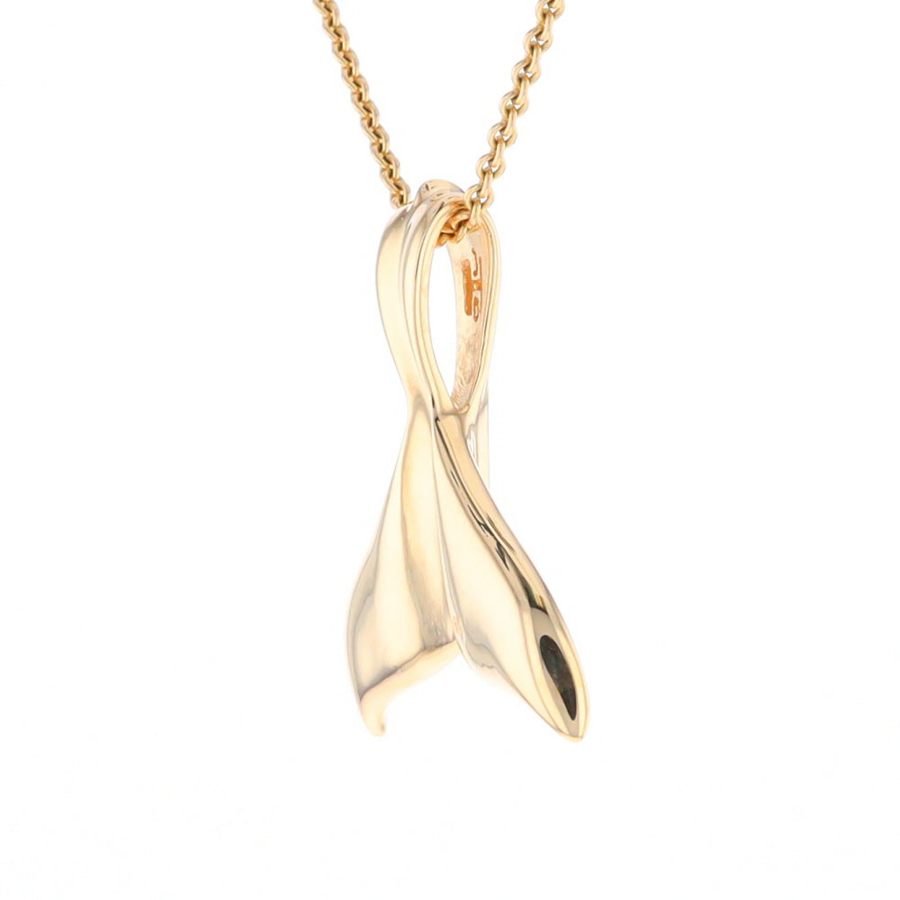 Whale Tail Necklaces Natural Gold Quartz and Nuggets Inlaid Pendant