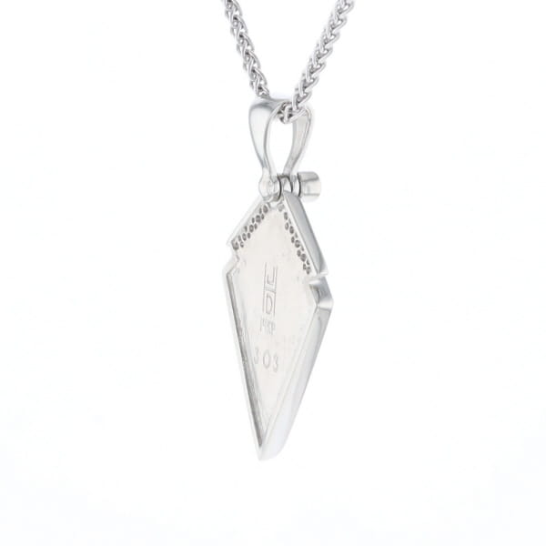 Onyx Kite Design Inlay .19Ctw Diamond Pendant