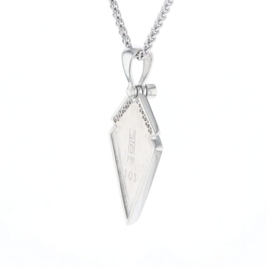 Onyx Kite Design Inlay .19Ctw Diamond Pendant