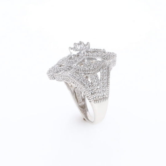 Floral Filigree Design Diamond Ring