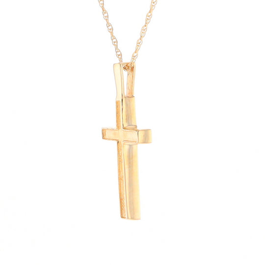 Three Section Gold Quartz Cross - G2