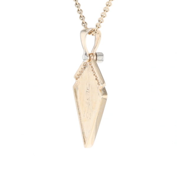 Sugilite Kite Shape Inlaid Pendant with 0.19ctw Diamonds