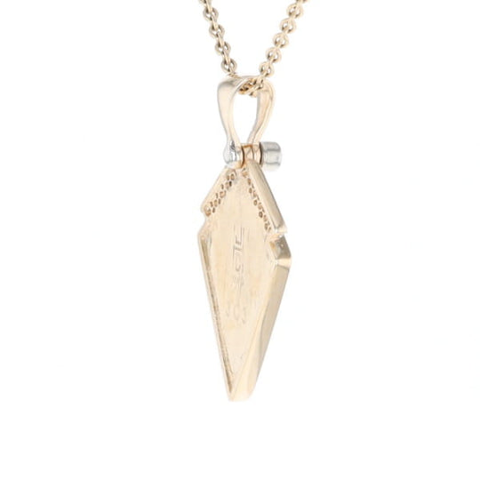 Sugilite Kite Shape Inlaid Pendant with 0.19ctw Diamonds