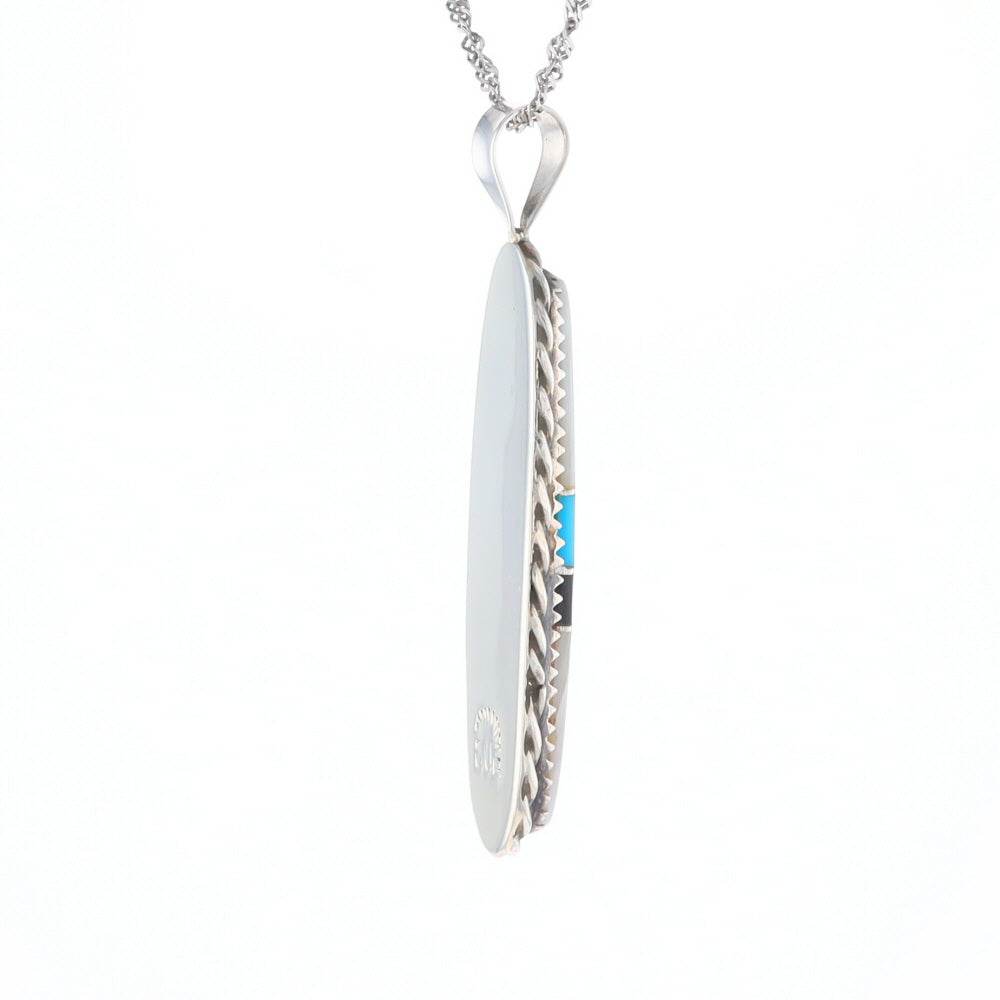 Multi Stone Inlaid Pendant