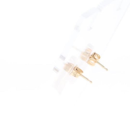 Gold Quartz Earrings Triangle Shape Inlaid with .04ct Round Diamonds - G2