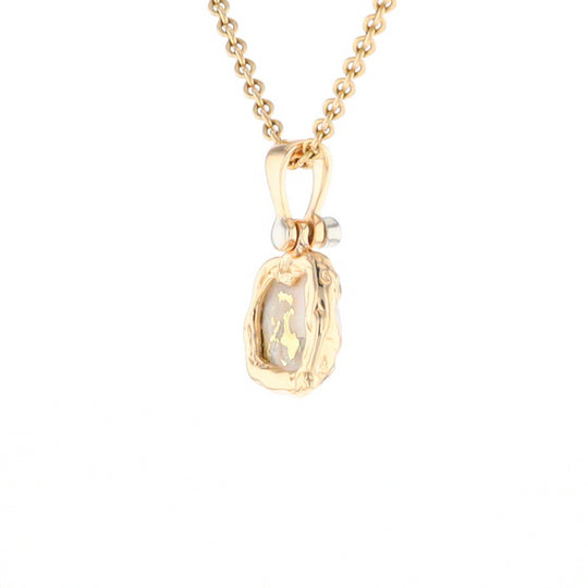 Gold Quartz Freeform Pendant - G1