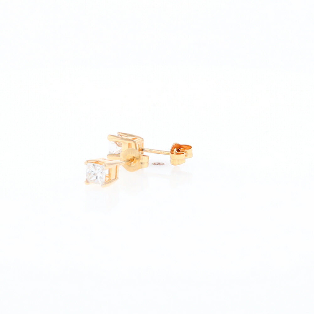 0.48ctw Princess Cut Diamond Studs