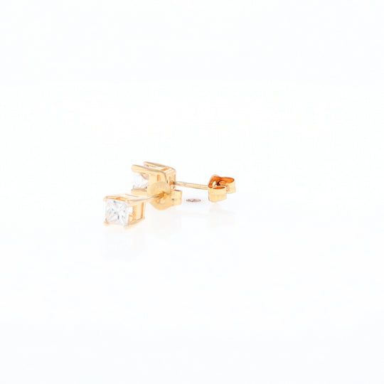 0.48ctw Princess Cut Diamond Studs