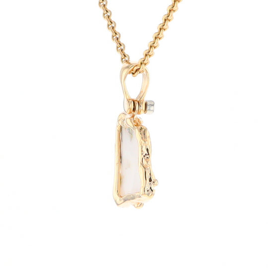 Gold Quartz Freeform Pendant (G2)