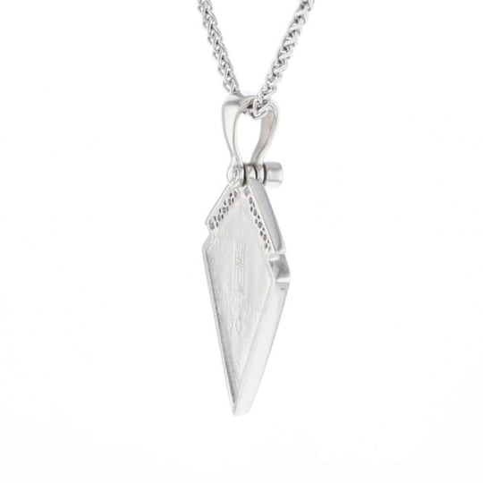 Pietersite Kite Shaped Inlaid Pendant with 0.19ctw Diamonds