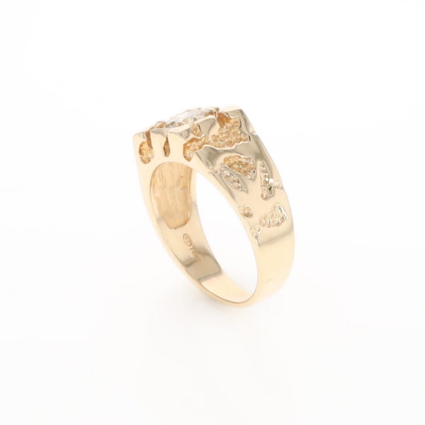 Men's Faux Nugget Style Diamond Ring
