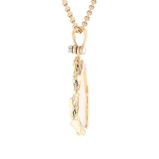 Gold Quartz Freeform Pendant  (G2)