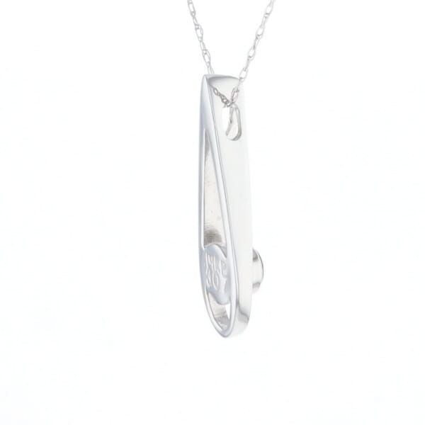 Open Teardrop Round Onyx Inlaid Pendant
