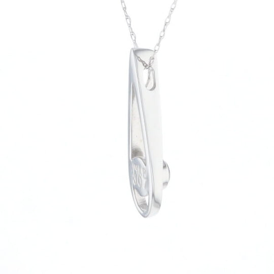 Open Teardrop Round Onyx Inlaid Pendant