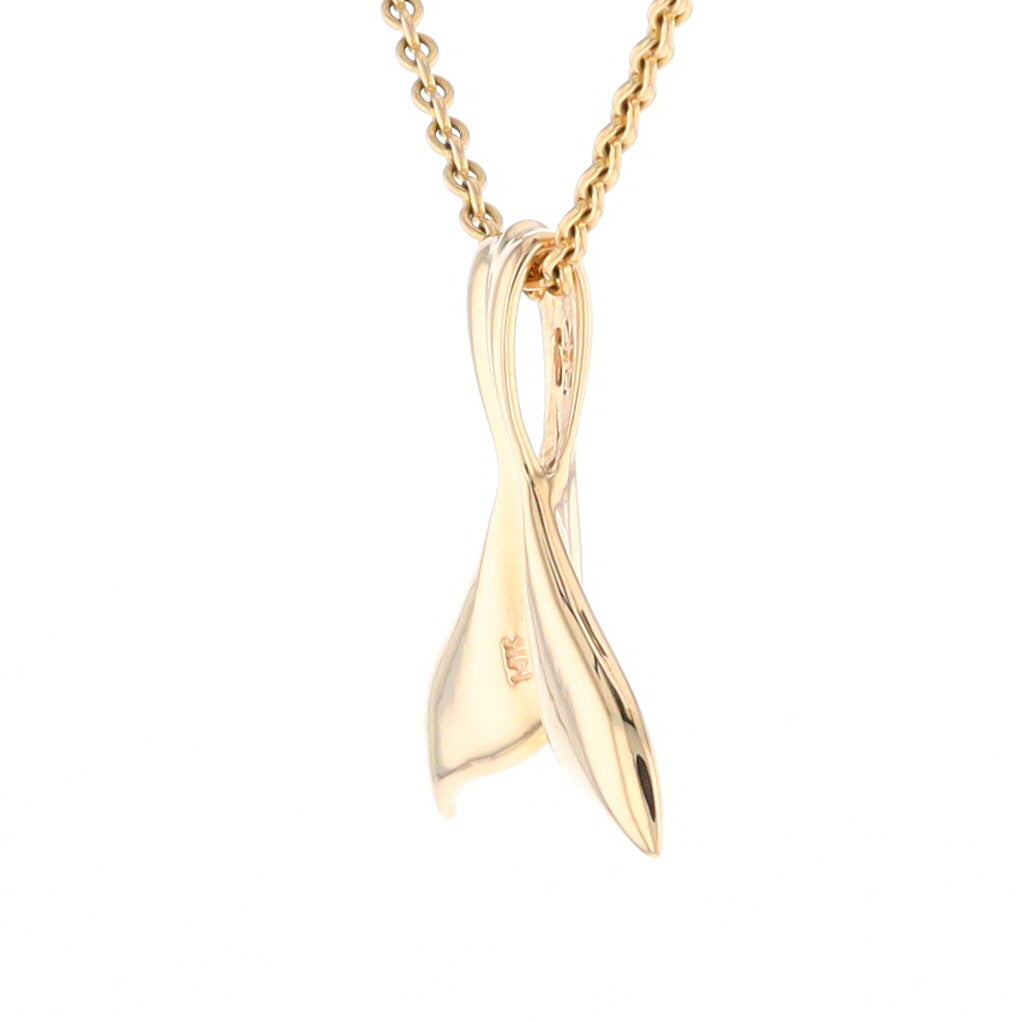 Whale Tail Necklaces Natural Gold Quartz and Nuggets Inlaid Pendant