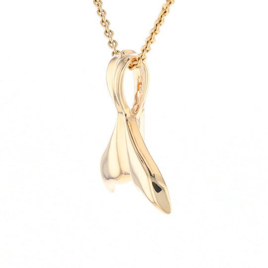 Whale Tail Natural Gold Quartz and Nuggets Inlaid Pendant