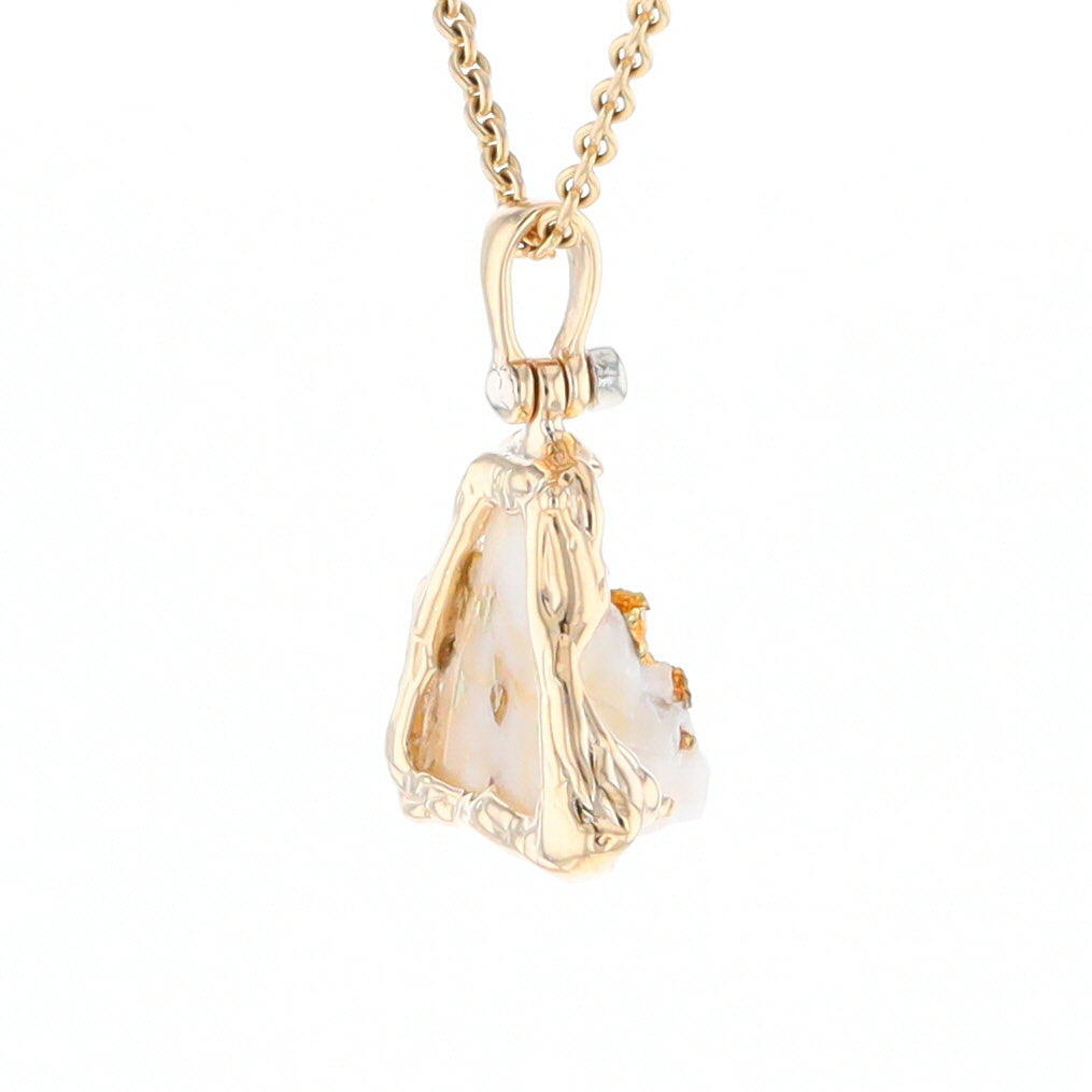 Rough Gold Quartz Free Form Pendant