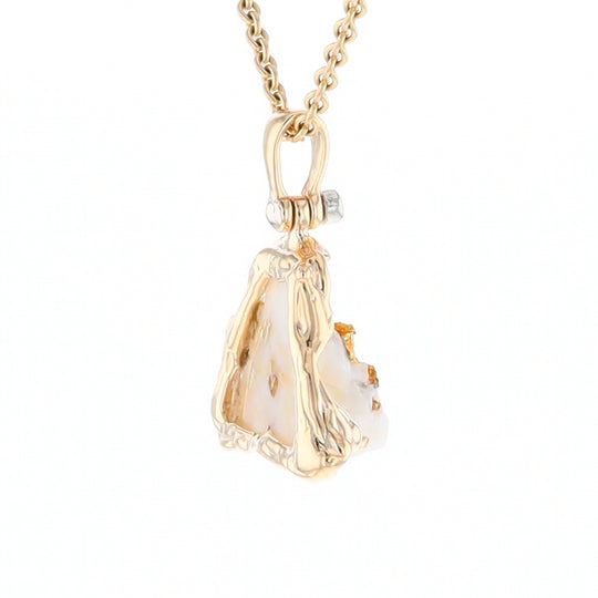 Rough Gold Quartz Free Form Pendant