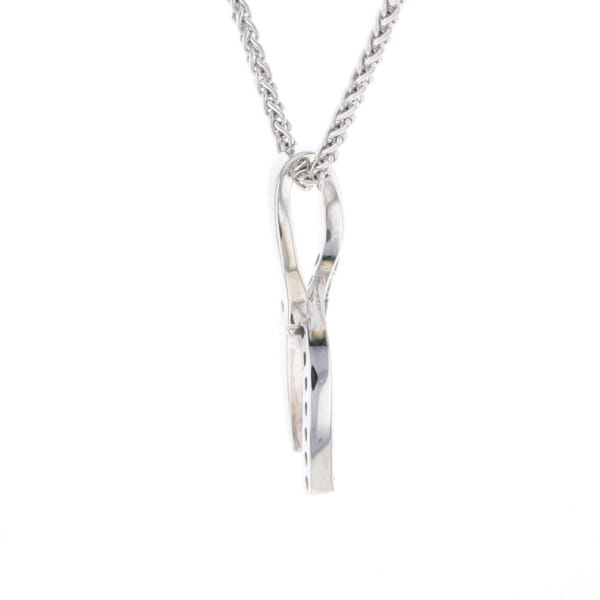 Pink Sapphire Breast Cancer Ribbon Pendant