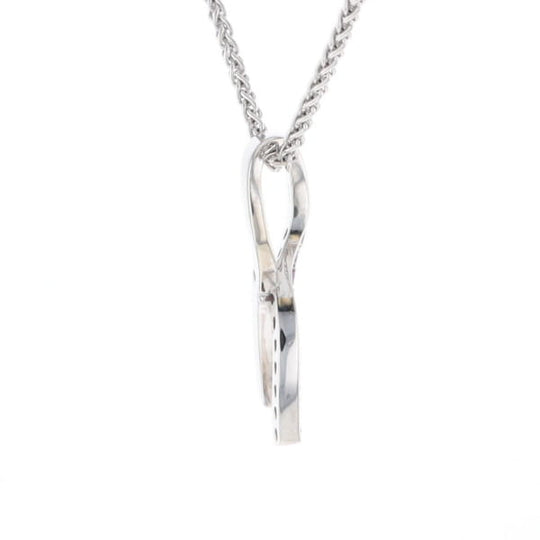 Pink Sapphire Breast Cancer Ribbon Pendant