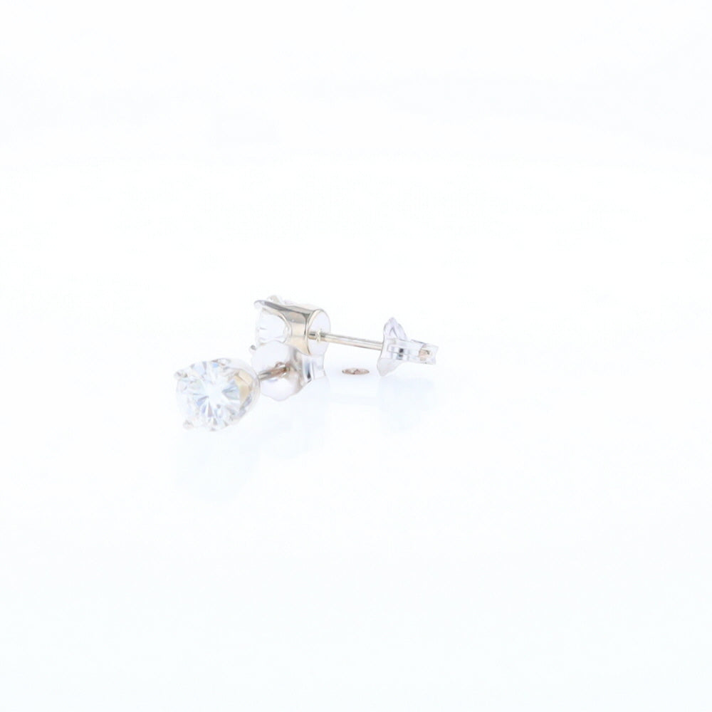 Moissanite Solitaire Stud Earrings