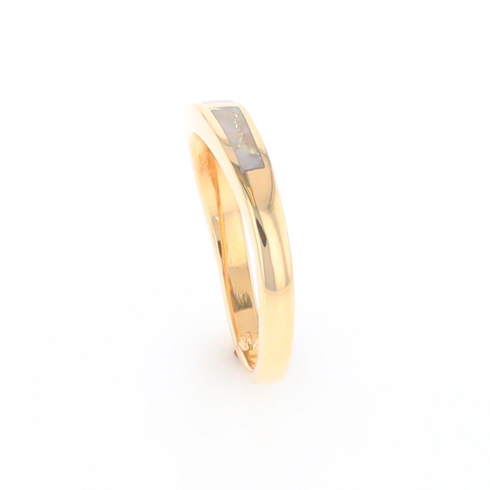 3 Section Gold Quartz Ring Lady’s Anniversary Band G2