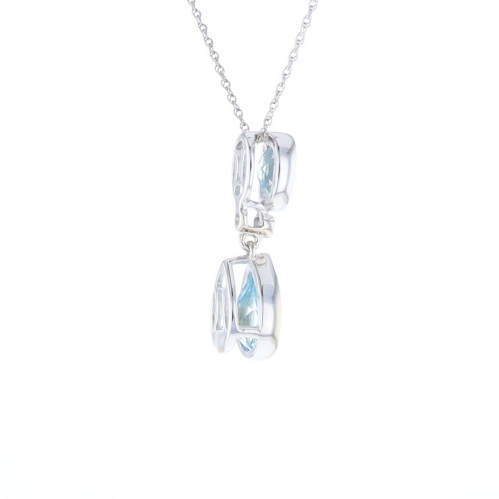 Oval and Pear-Shaped Aquamarine Pendant