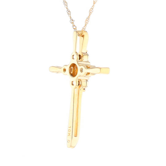 Illusion Cluster Cross Necklace