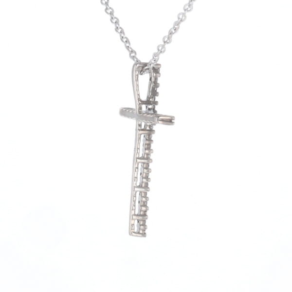 Thin Diamond Cross Necklace
