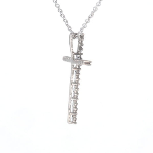 Thin Diamond Cross Necklace