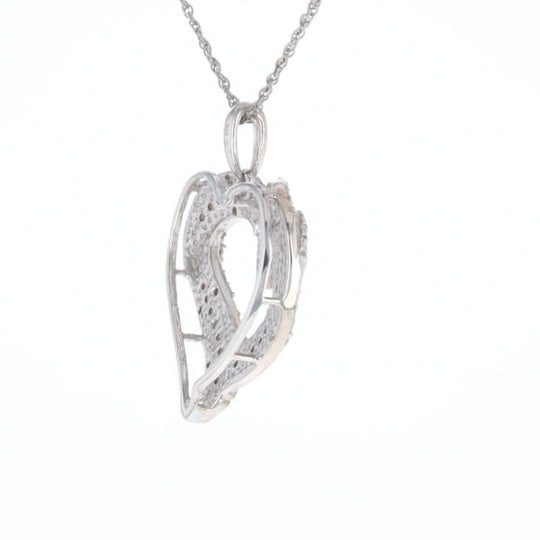 Frosted Diamond Heart Necklace