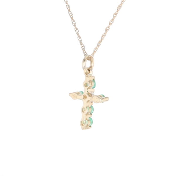 Small Emerald Cross Pendant