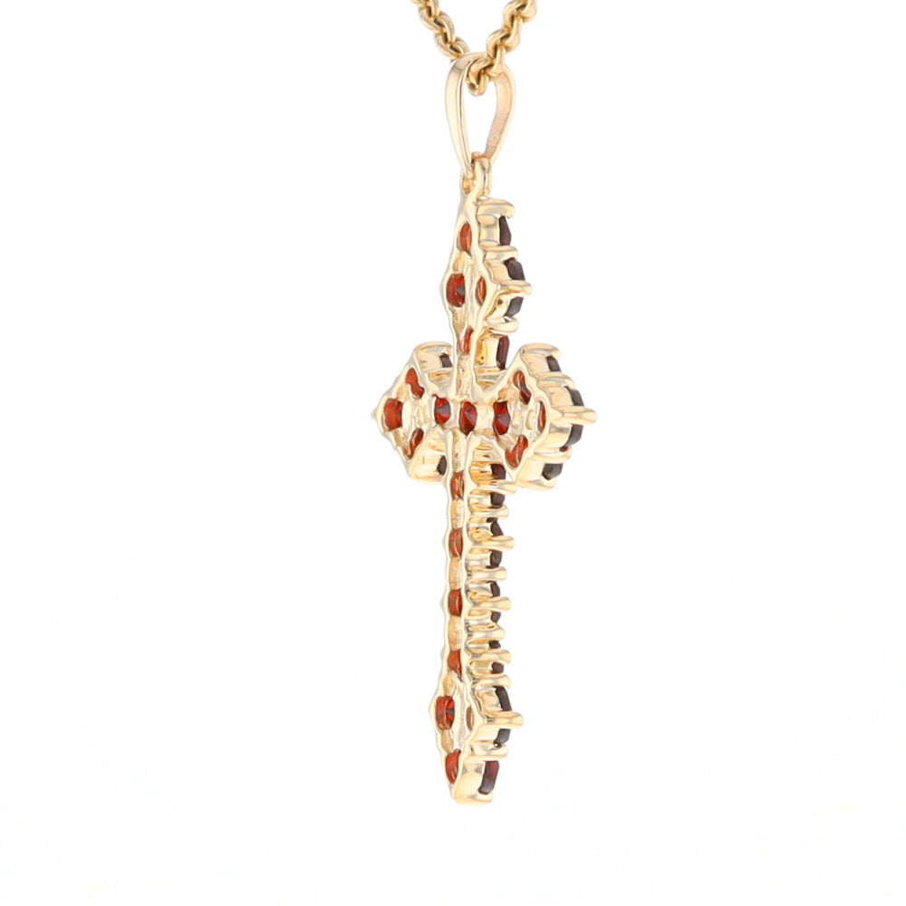 Vintage Garnet Cluster Cross